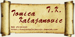 Tomica Kalajanović vizit kartica